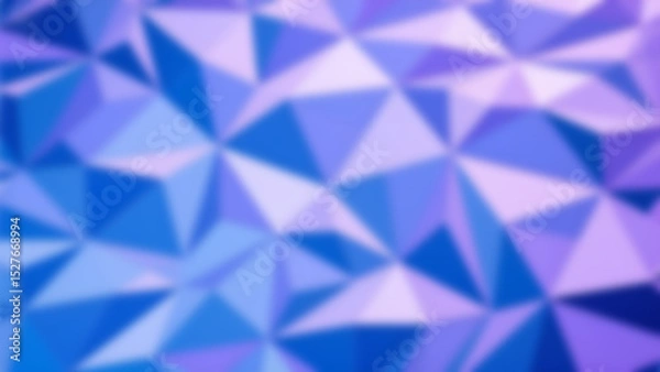 Fototapeta Abstract blue background with geometric triangle pattern design texture
