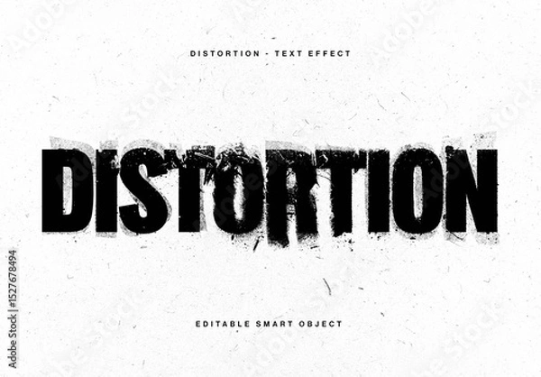 Obraz Grunge Distortion Text Effect Template