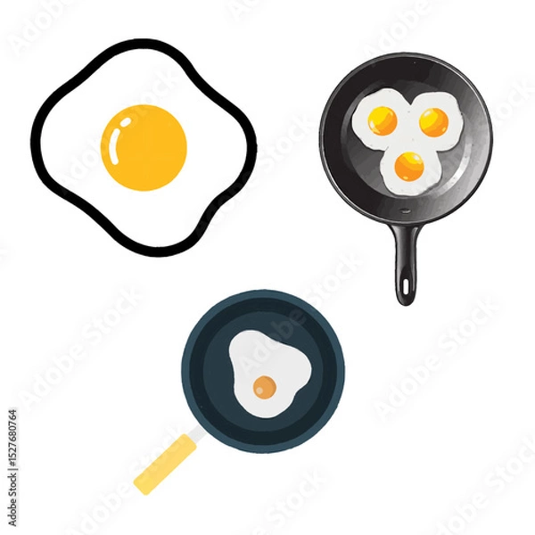 Fototapeta Fried eggs vector