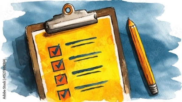 Fototapeta Colorful Checklist on Clipboard Showing Access and Rate Plan Logs