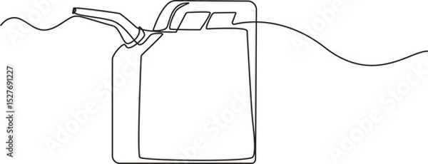 Obraz Gallon continuous one line drawing vector illustration, Gallon Of Milk Icon, Big Plastic Bottle ,Gallon continuous one line drawing vector illustration, continuous line of oil jerry cans.