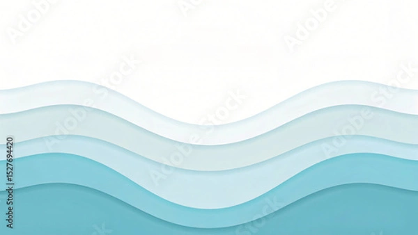 Fototapeta Abstract blue wave design with flowing lines and light, perfect for modern digital and business backgrounds