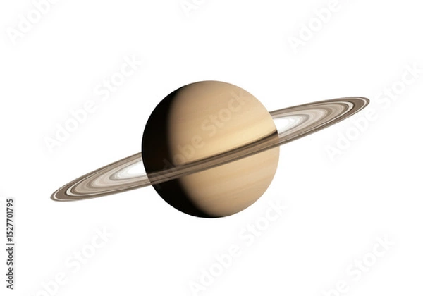 Fototapeta Isolated Planet Saturn with Rings
