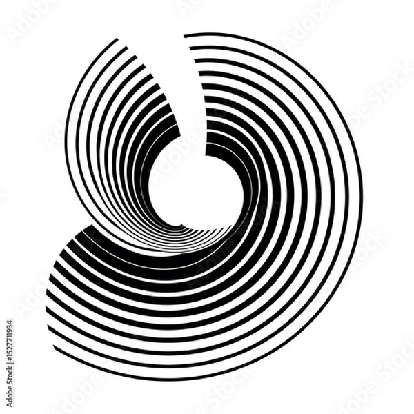 Fototapeta Основные RGB op art creative dynamic pattern, modern graphic vector design element