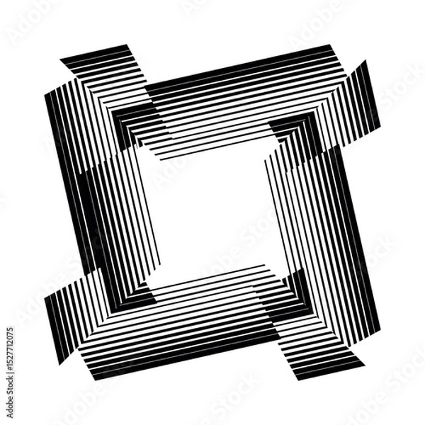 Fototapeta Основные RGB op art creative dynamic pattern, modern graphic vector design element