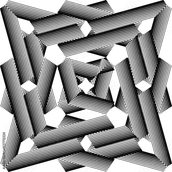 Fototapeta Основные RGB op art creative dynamic pattern, modern graphic vector design element