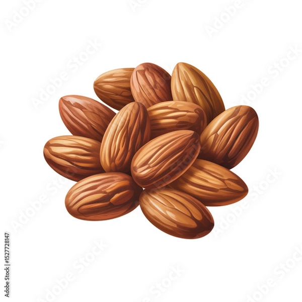 Fototapeta almonds isolated on white