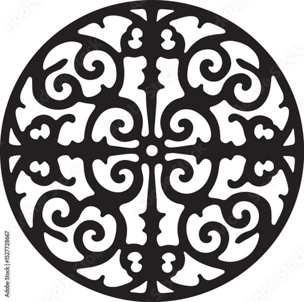 Fototapeta Ornate Circular Medallion Design vector