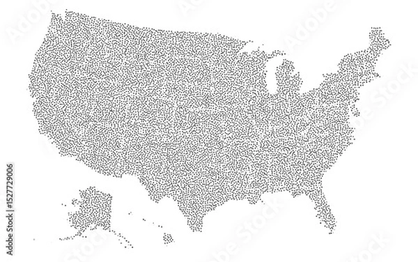 Fototapeta fourth of july usa map stipple effect