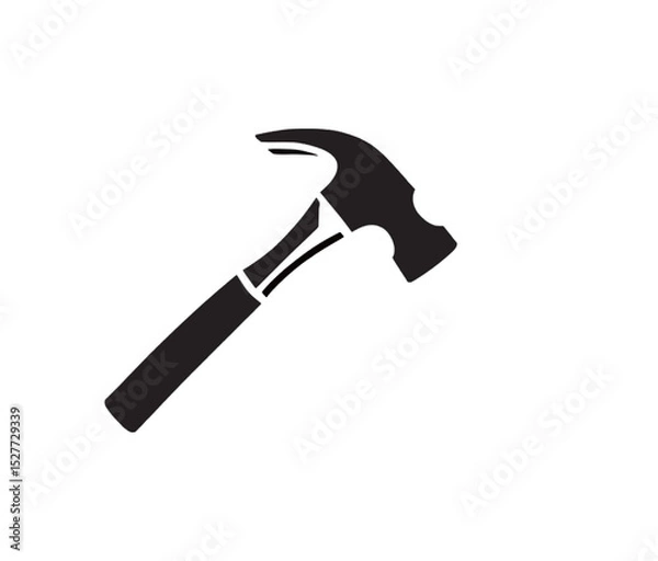 Fototapeta silhouette image of HAMMER with transparent background