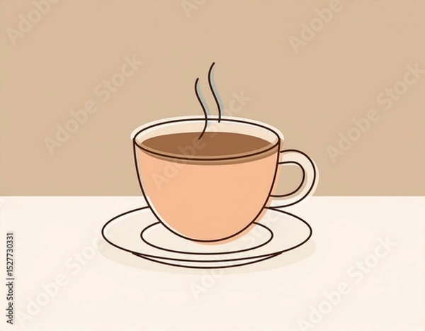 Fototapeta Generated image coffee logo 