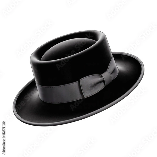 Fototapeta A front view of a blank dark blue trucker hat with a black mesh back on a white background.