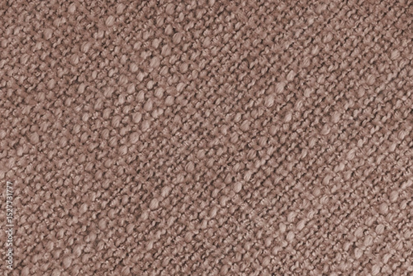 Fototapeta Close up, macro of brown woven fabric with detailed texture and diagonal pattern. Textile, cloth, material, fashion, upholstery, or abstract design background.