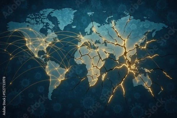 Obraz Global interconnectedness and supply chain vulnerabilities during a pandemic