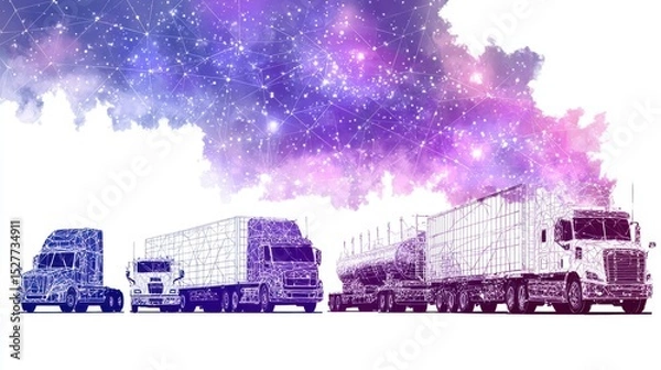 Fototapeta Optimizing road flow and freight management a sensor grid interface approach