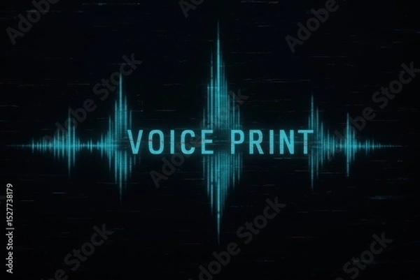 Fototapeta Exploring artificial intelligence and voice synthesis through voiceprint technology in digital scape