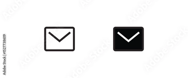 Obraz Mail icon, Email envelope icons button, vector, sign, symbol, logo, illustration, editable stroke, flat design style isolated on white