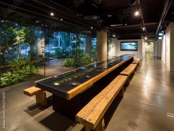 Obraz Interactive nature exhibit showcasing local flora and fauna urban gallery photography indoor contemporary design