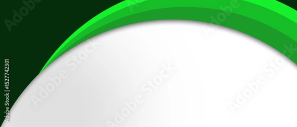 Fototapeta abstract background banner design with green wavy shape