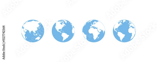 Fototapeta Globe Map. World Globe. Globe Icon. Earth Map