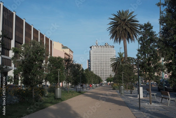 Obraz New Green Park in Via Roma Near Cagliari Port Sardinia