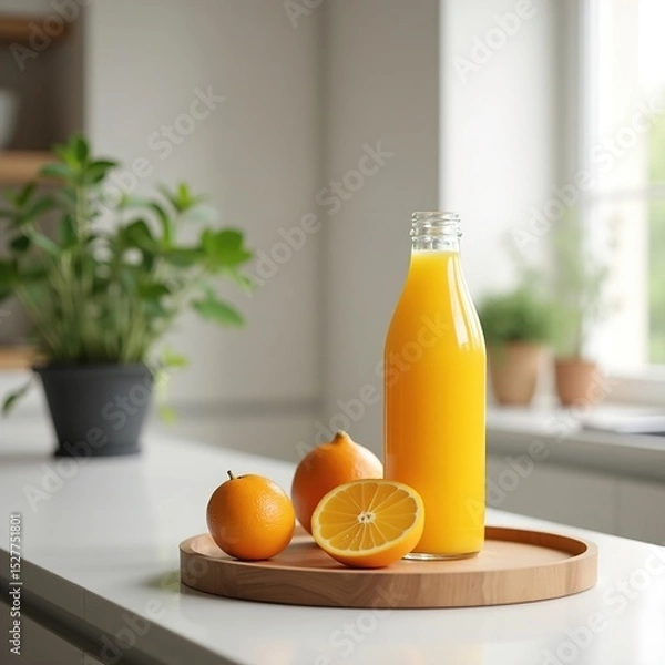 Obraz orange juice and oranges