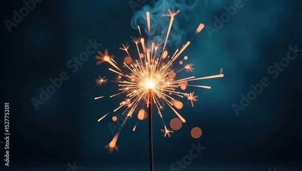 Obraz sparkler on black background