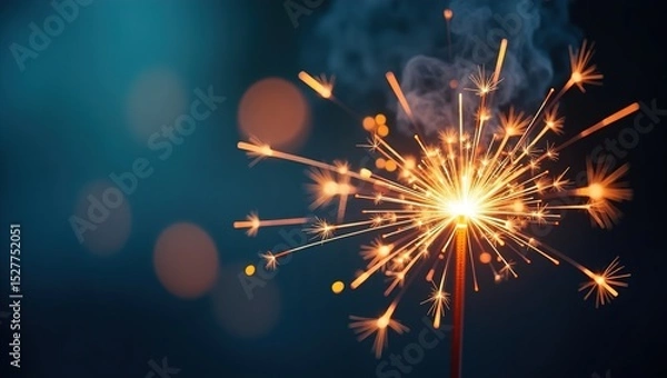 Obraz sparkler on black background