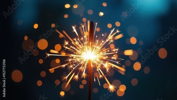 Obraz sparkler on black background
