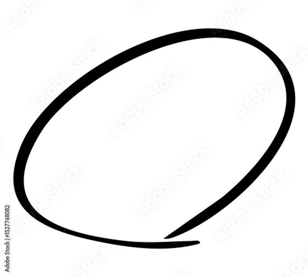 Fototapeta 手描きの丸印、サインペンで描いた線