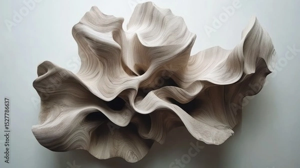 Fototapeta Abstract sculpted form, flowing organic shapes