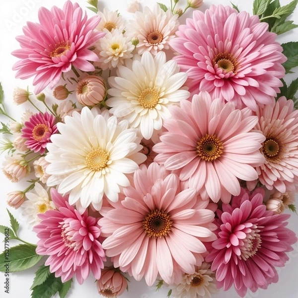 Obraz Bright and colorful assortment of gerbera daisies in various shades arranged in a beautiful bouquet
