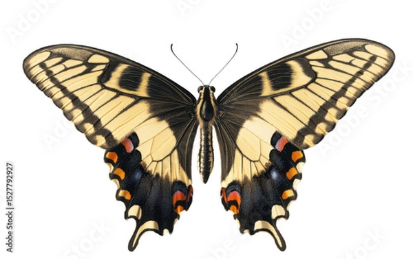 Obraz Butterfly with black and orange wings