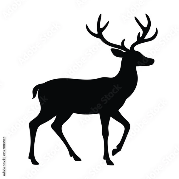 Obraz deer silhouette vector ,ai generator