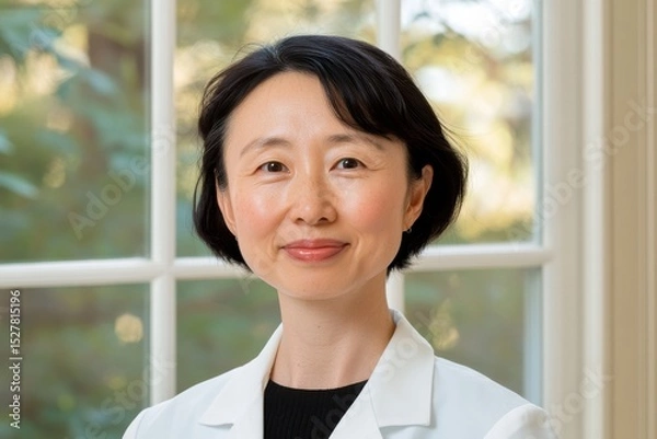 Obraz Confident professional doctor smiling in clinic