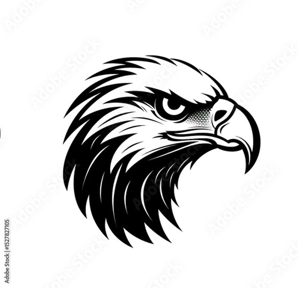 Obraz Black eagle head logo