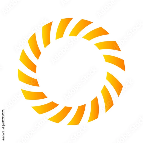 Fototapeta Colorful circle loader icon. Symbol of reload, refresh, loading, recycle and repeat. Interconnecting round arrow vector icon