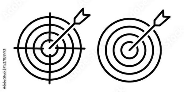 Obraz Vector illustration of Target icon set isolated on transparent background