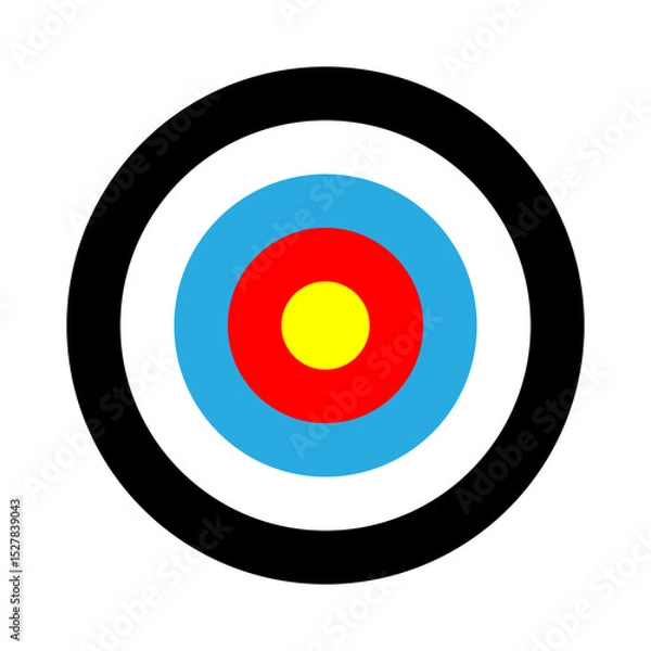 Obraz Vector illustration of Target icon isolated on transparent background