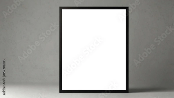 Fototapeta Blank billboard on the wall. Created using generative AI tools