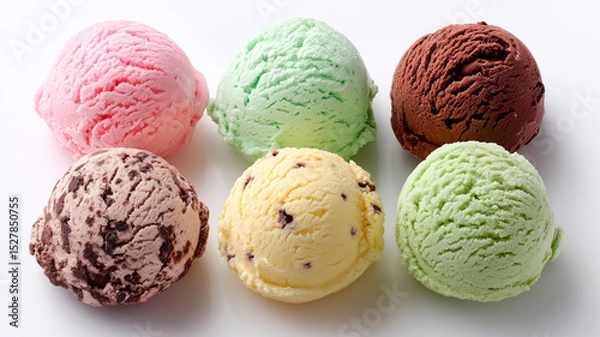 Fototapeta 色とりどりのアイスクリーム盛り