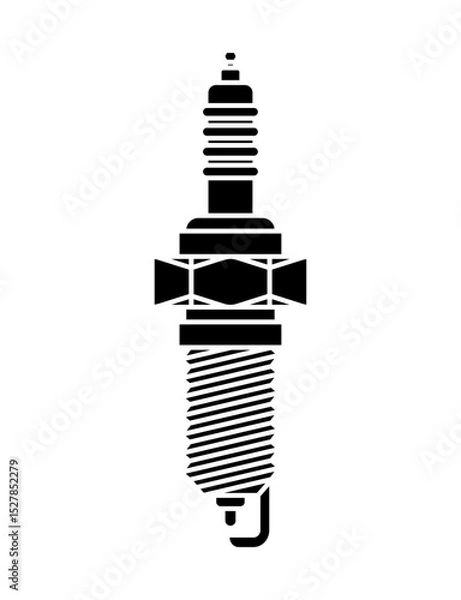Fototapeta Spark plug sign icon. Car accessory symbol. Device for igniting the fuel-air mixture