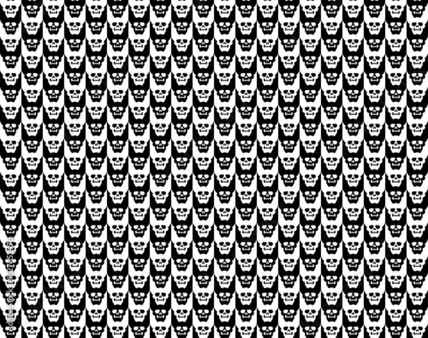 Fototapeta Houndstooth Skull pattern seamless. Goose foot Skull background
