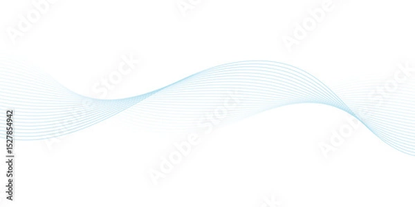 Obraz Abstract wavy lines Isolated background design. Wave modern stream transparent background.

