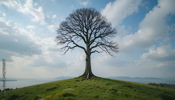 Fototapeta lonely tree in the field
