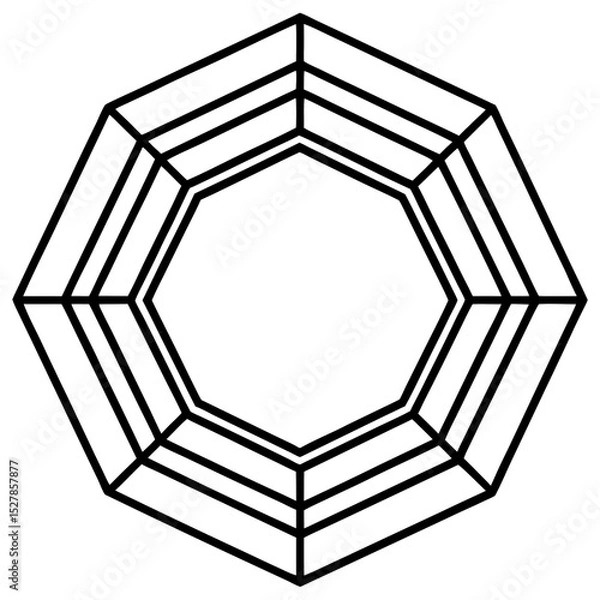 Obraz Isolated black and white soccer ball with geometric hexagon design, ideal for digital sports illustration or element