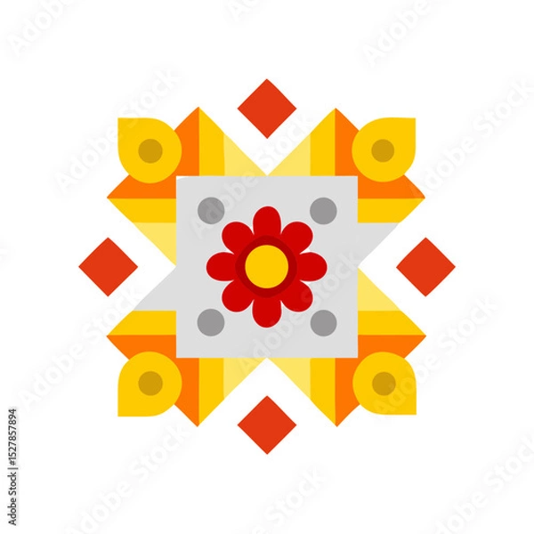 Fototapeta Abstract colorful background design with puzzle and gears symbols for web business concepts