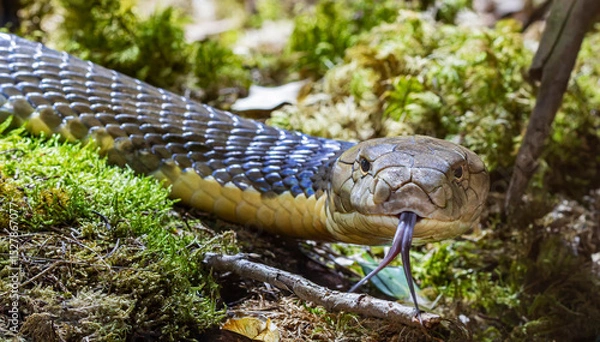 Obraz Frontal Close-up view of a King cobra (Ophiophagus hannah)