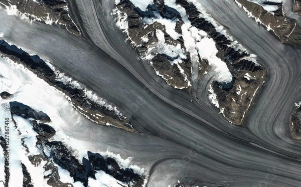 Obraz High-Resolution Aerial View of Ice Formations