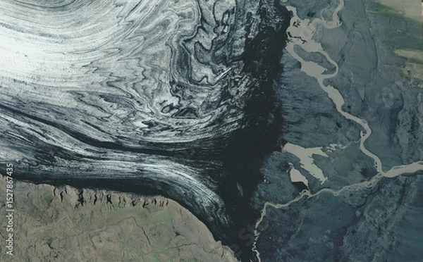 Obraz High-Resolution Aerial View of Ice Formations